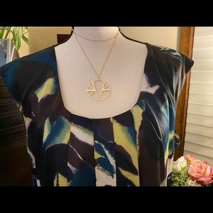 Calvin Klein Multi Colored Sleeveless Blouse